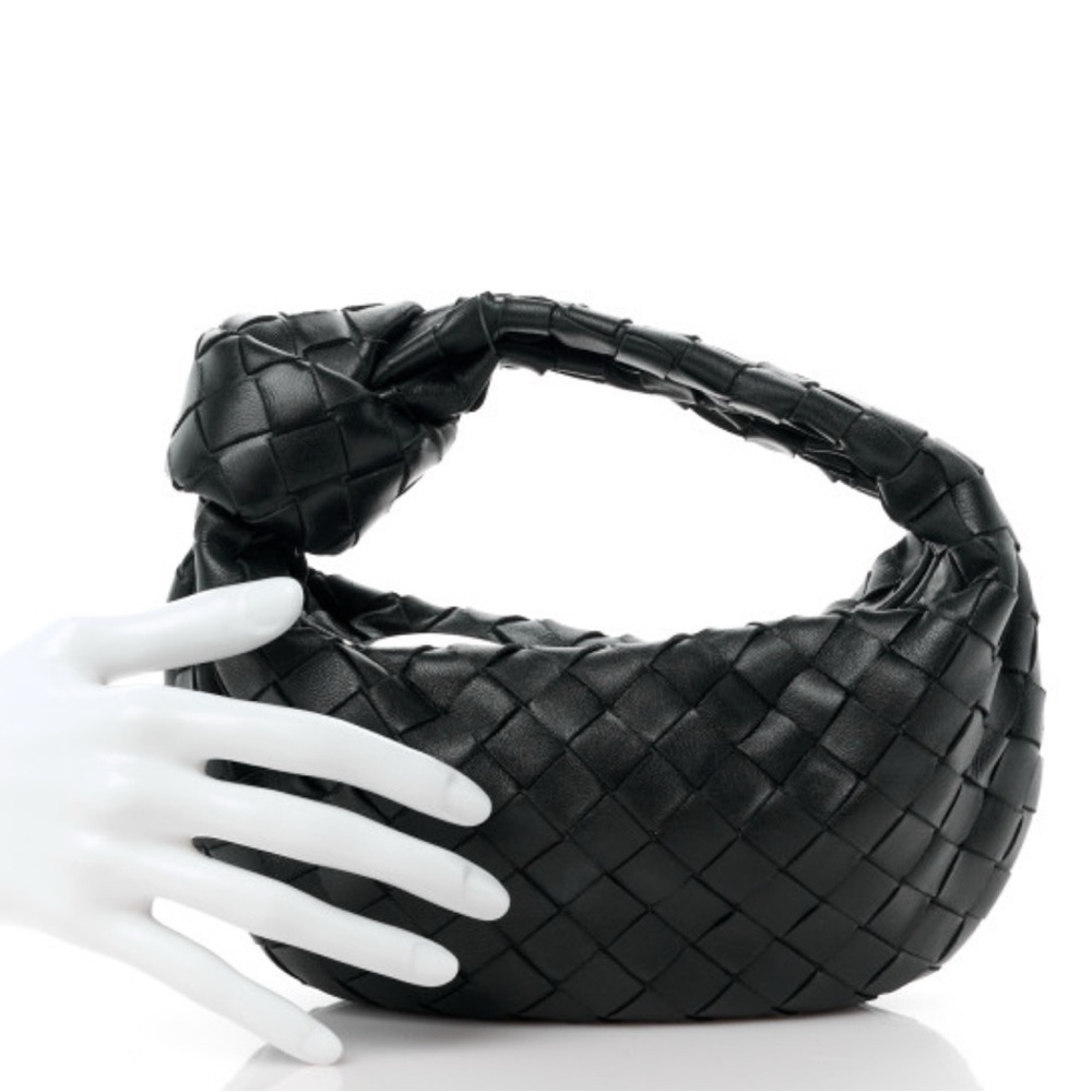 Black leather “Jodie” style bag